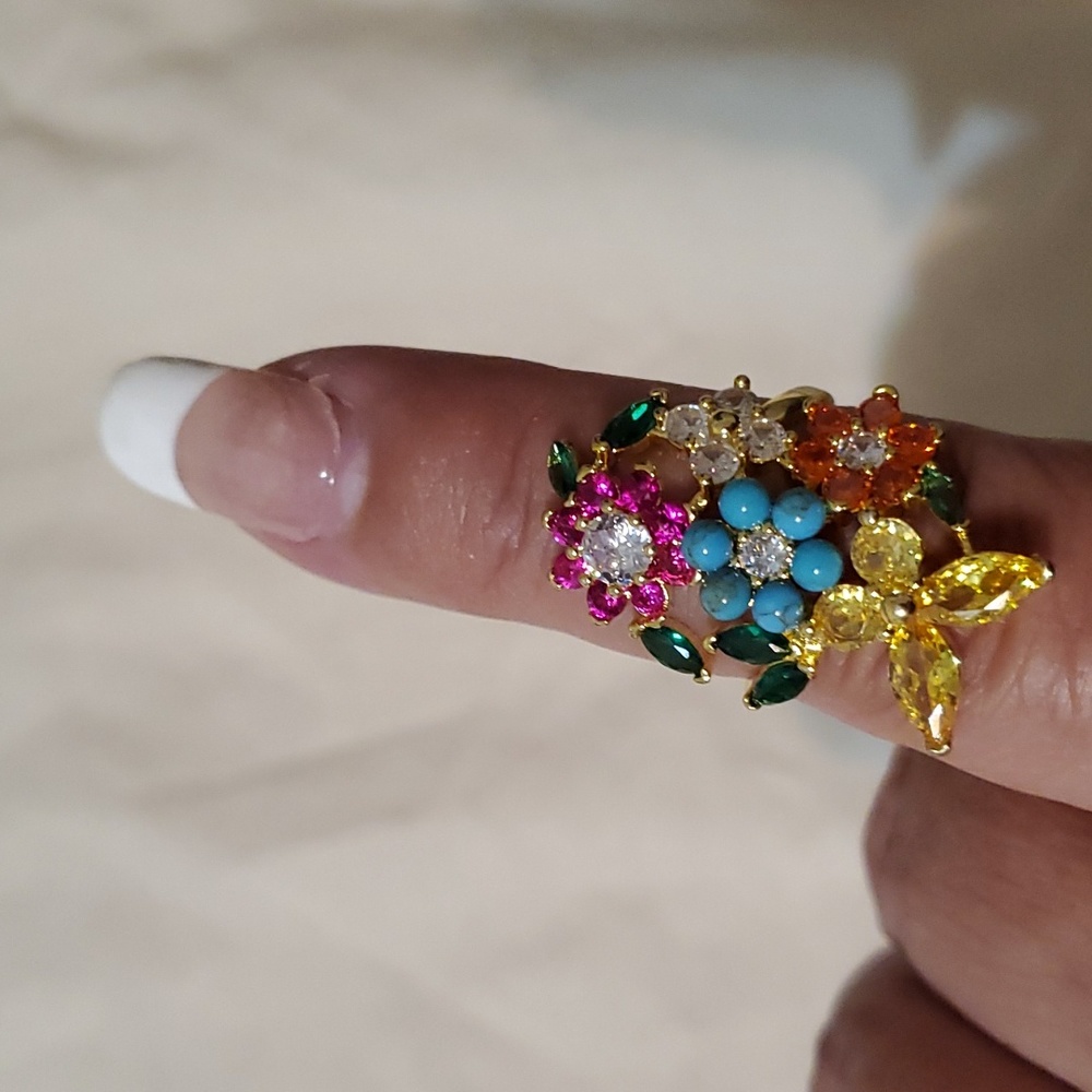 Isabella M 14Kt Gold Plated Ring